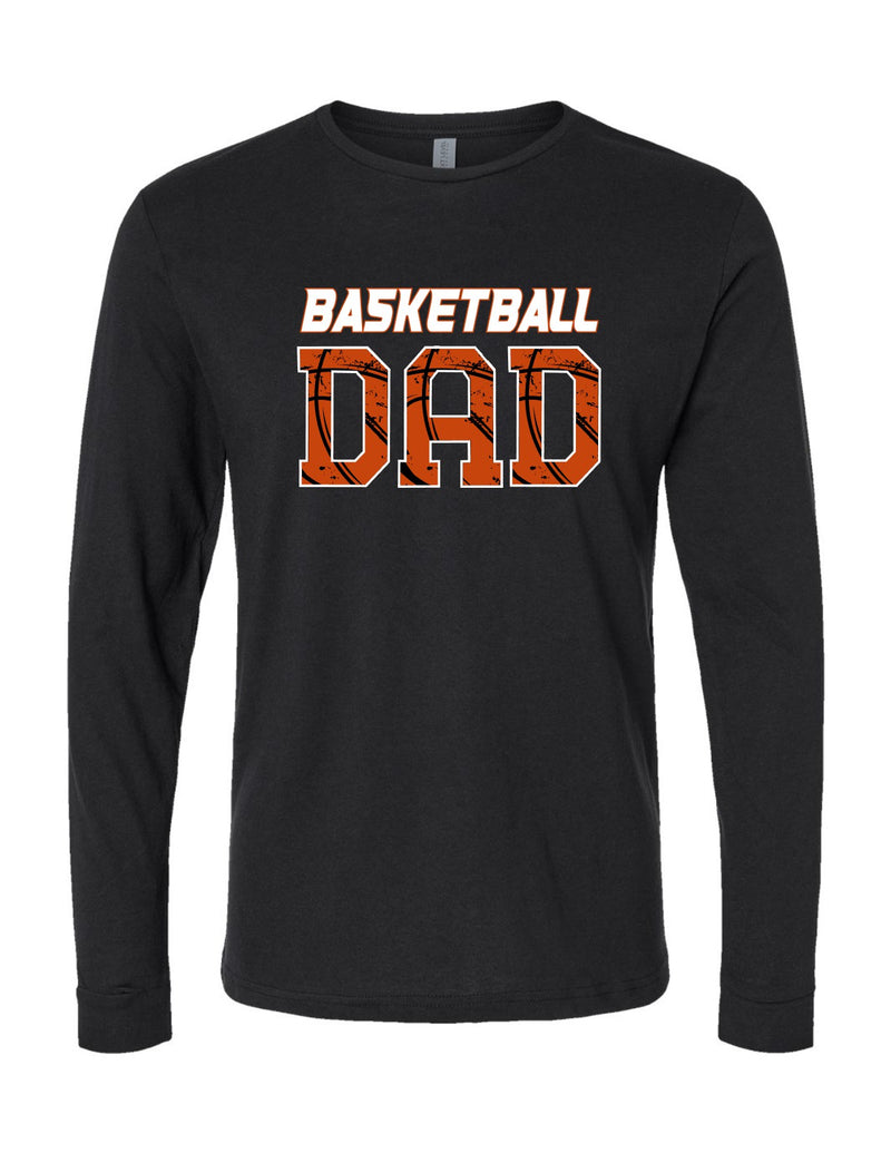 Basketball Dad Distressed (long sleeve with optional sleeve design)