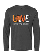 Basketball Love WSY (long sleeve with optional sleeve design)