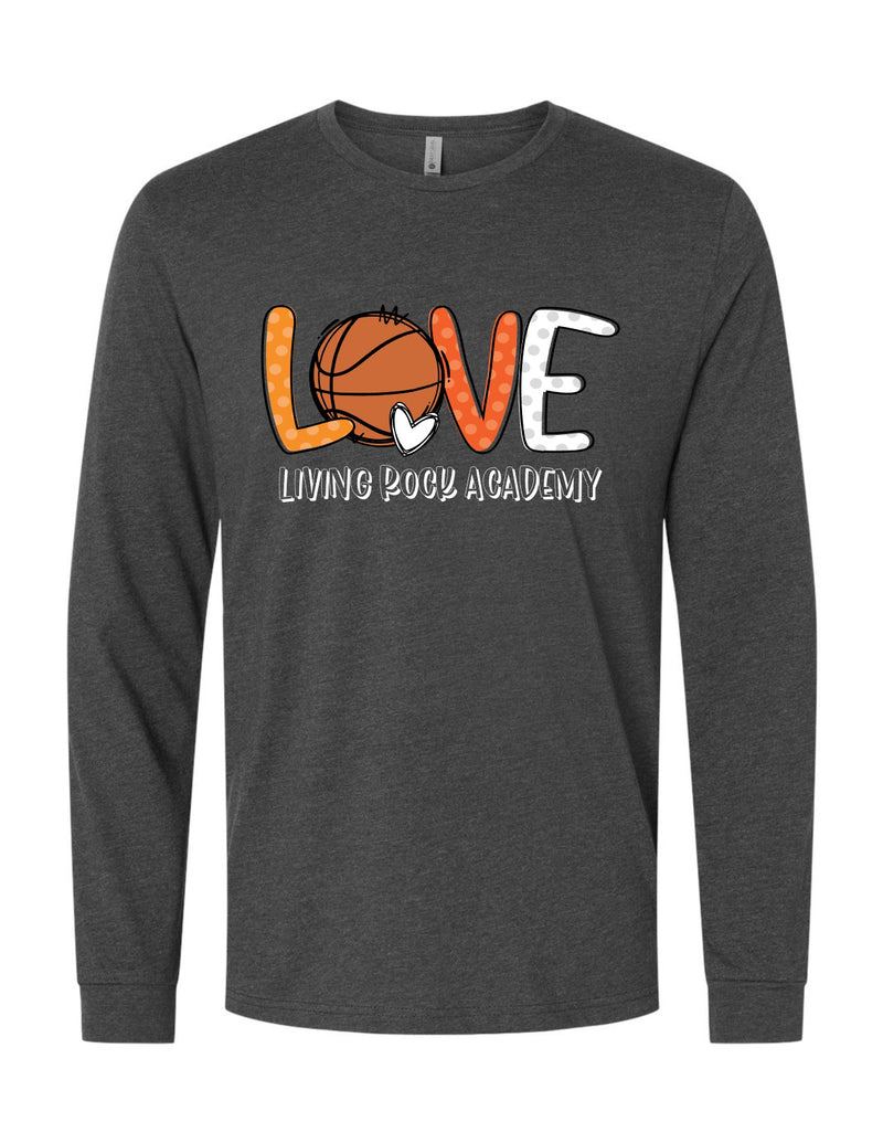 Basketball Love WSY (long sleeve with optional sleeve design)