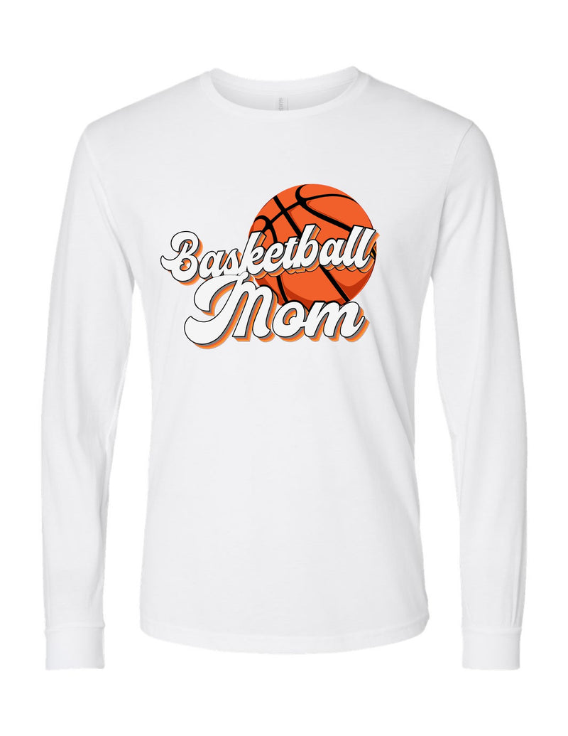 Basketball Mom Retro (long sleeve with optional sleeve design)