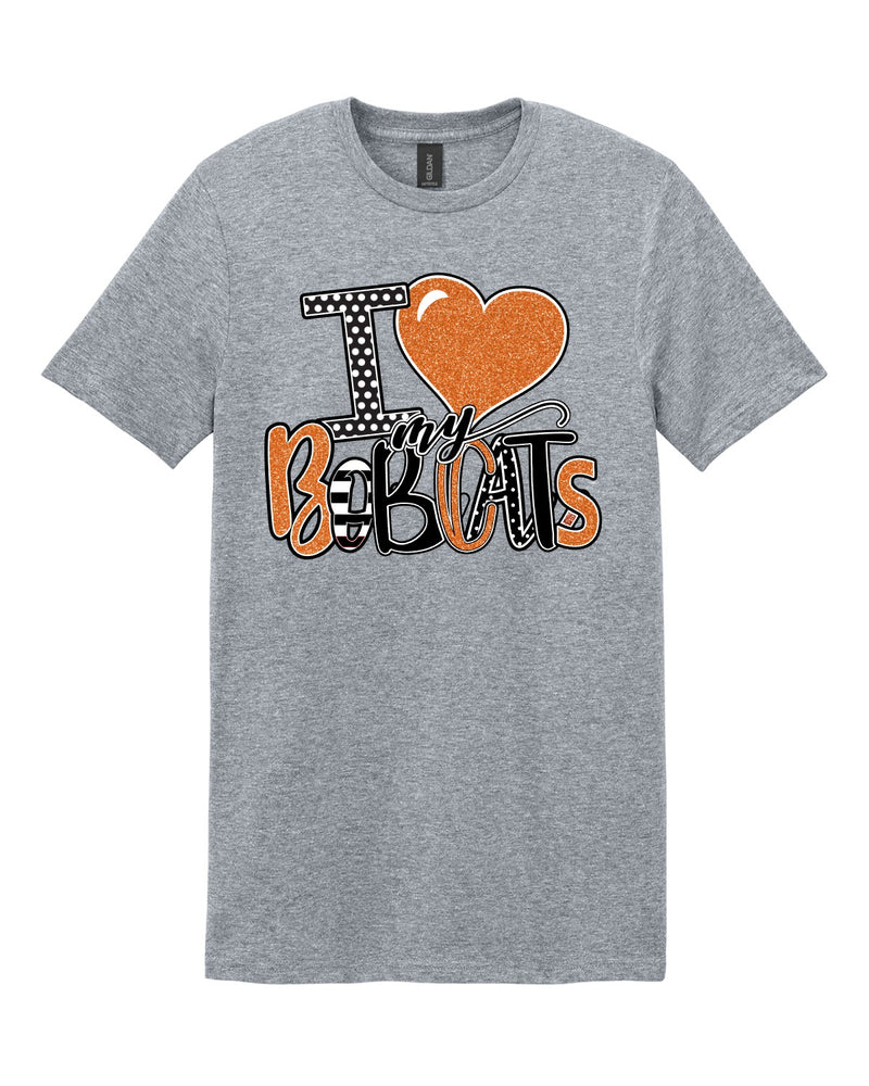 I Love my Bobcats Glitter Tee