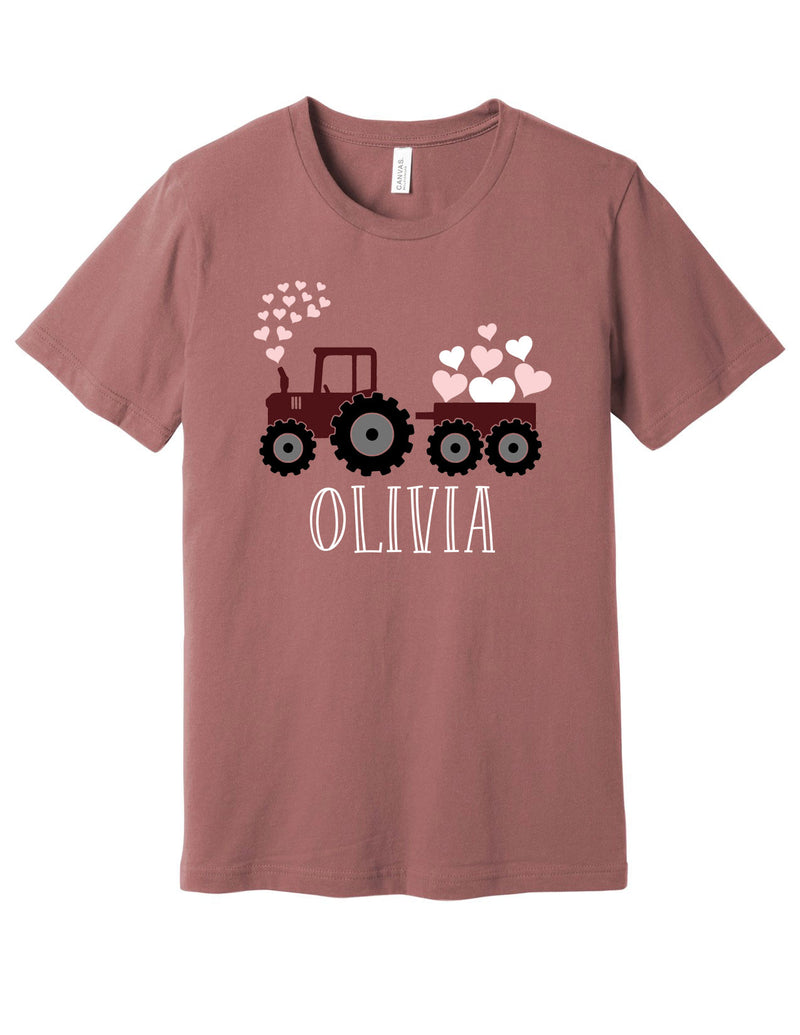 Personalized Valentines Tractor