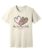 Love Never Fails Patterned Hearts