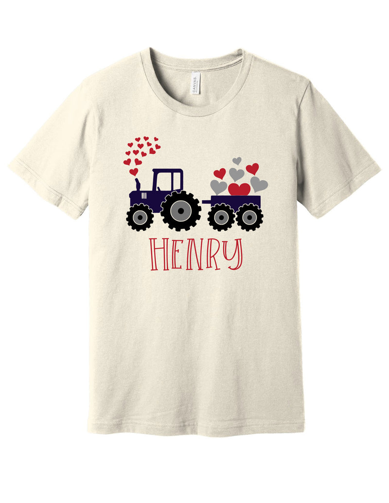 Personalized Valentines Tractor