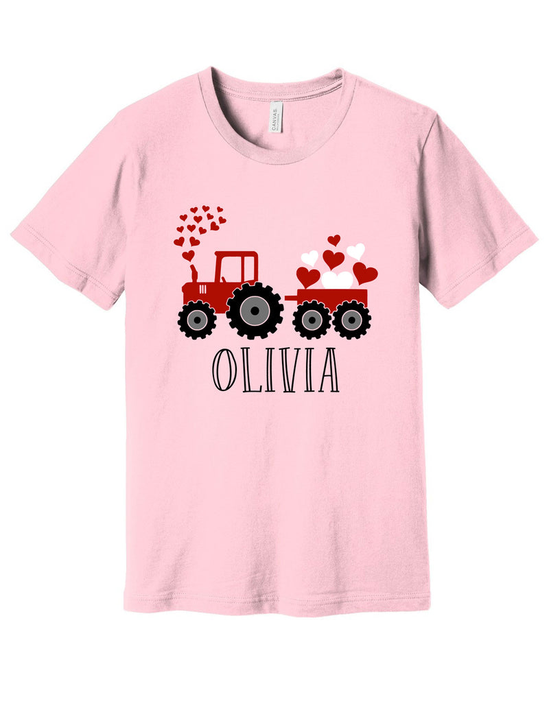 Personalized Valentines Tractor