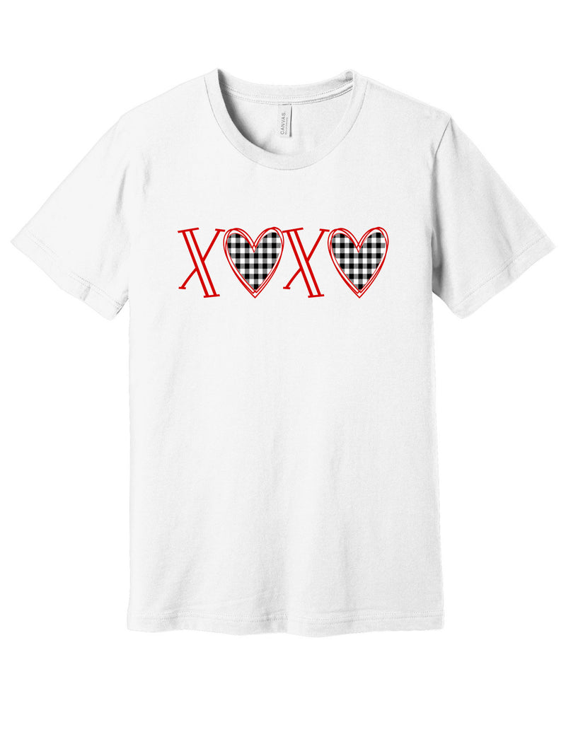 XOXO Plaid Heart