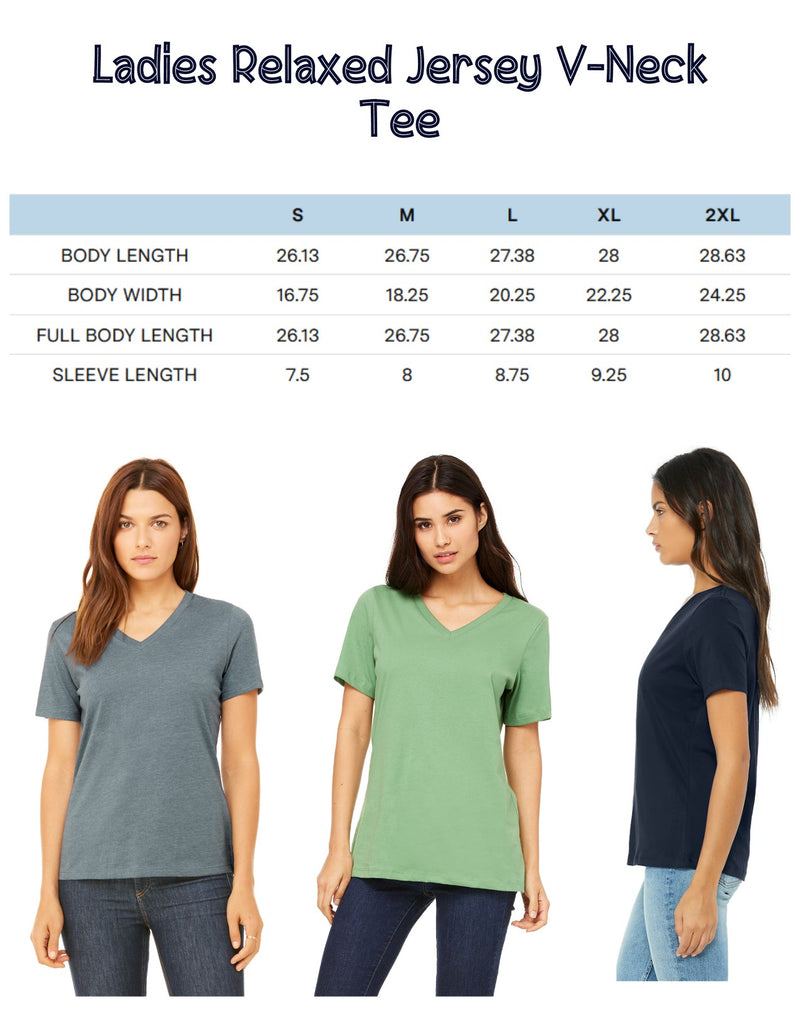 LNSSTKD-Ladies Relaxed V-Neck Tee